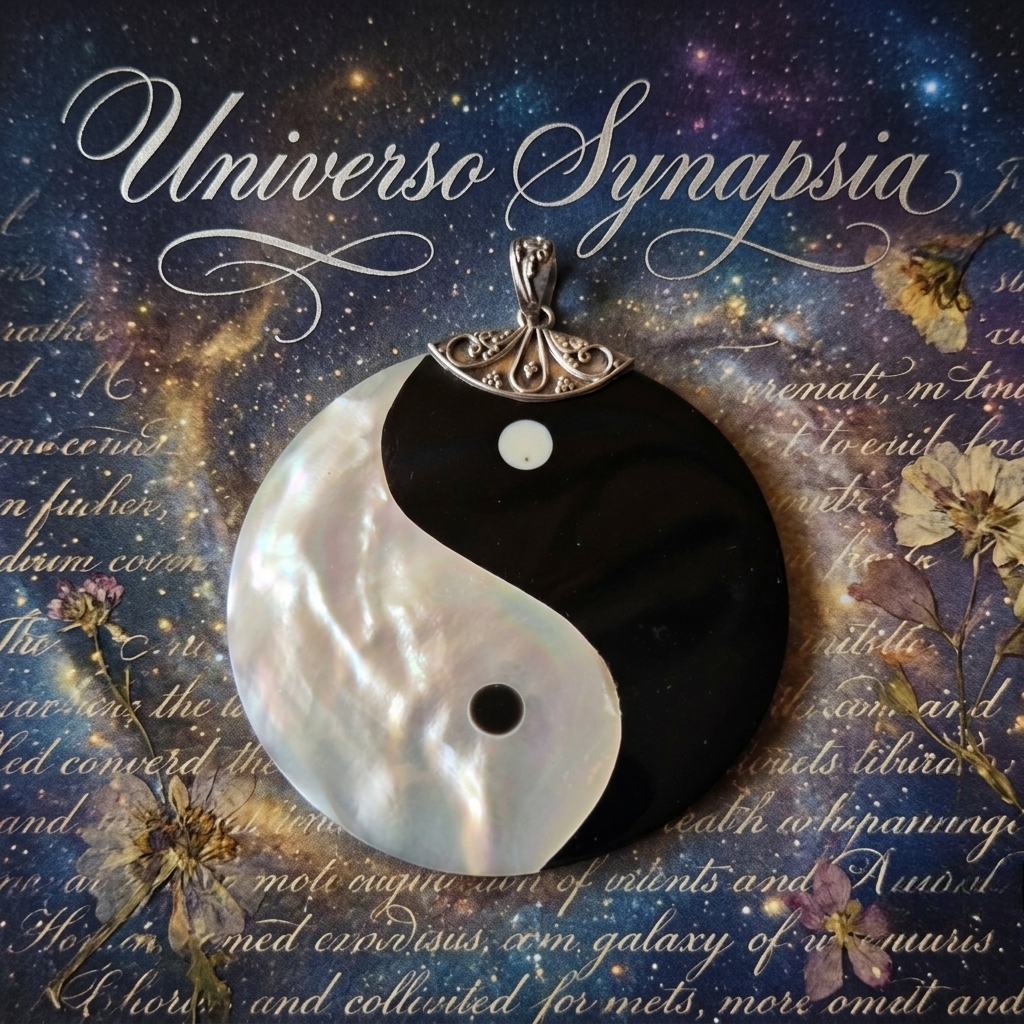 Colgante Ying Yang de Plata Ónix y Nácar