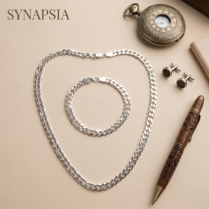 Cadena y pulsera de Eslabón Cubano