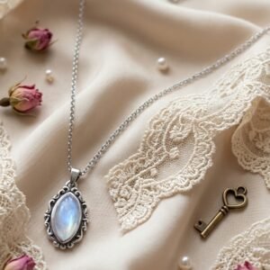 Collar de Plata de ley con Piedra Luna